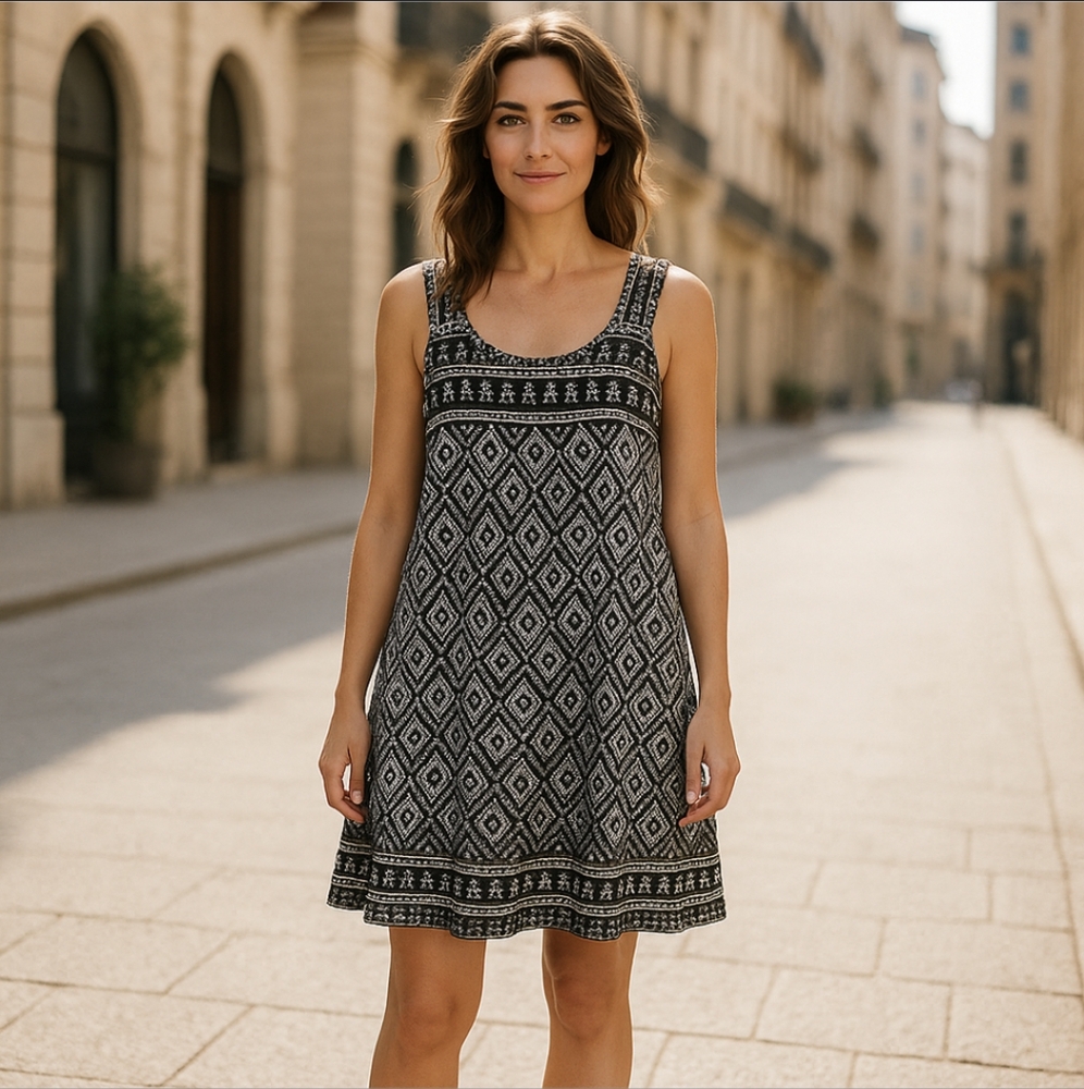 ECI New York Boho Summer Sheer Dress